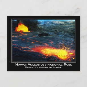 Mauna Ulu-Ausbruch des Kilauea-Vulkans in Hawaii Postkarte