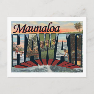Maunaloa, Hawaii - Große Briefszenen Postkarte