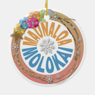 Maunaloa Molokai Hawaii Hibiskus Keramikornament