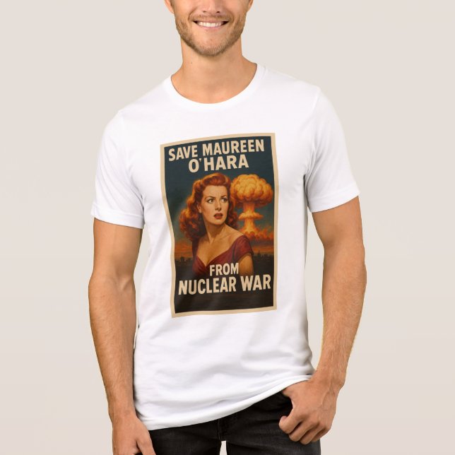 Maureen O'hara aus dem Nuklearen Krieg gerettet Tri-Blend Shirt (Vorderseite)