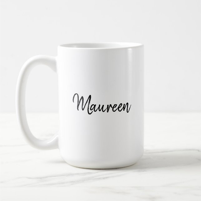 Maureen Personalisierter Name mit Warnung Kaffeetasse (Links)