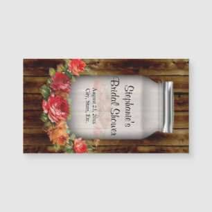 Maurer-Glas-Blumewreath-Brautparty Magnetkarte