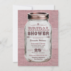 Maurer-Glas-rustikales Vintages Einladung