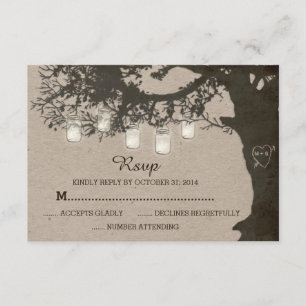 Maurer-Glas-Schnur beleuchtet Baum Vintages UAWG RSVP Karte