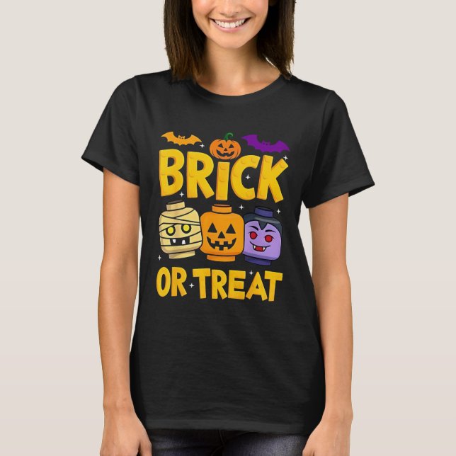 Maurer oder Leckerei Halloween Master Builder Bloc T-Shirt (Vorderseite)