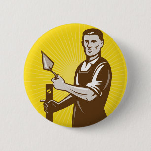Maurer Plasterer-Bauarbeiter Button