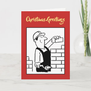 Maurer und Hausbauer Weihnachtskarte Feiertagskarte