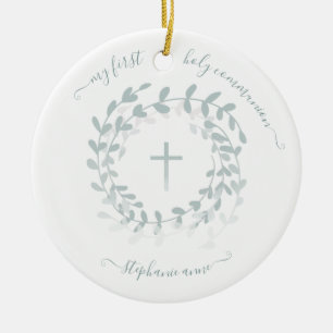 Maurer und Kreuz Keramik Ornament