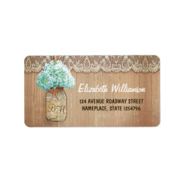 Maurerjar rustikale Adressetiketten für Hochzeiten