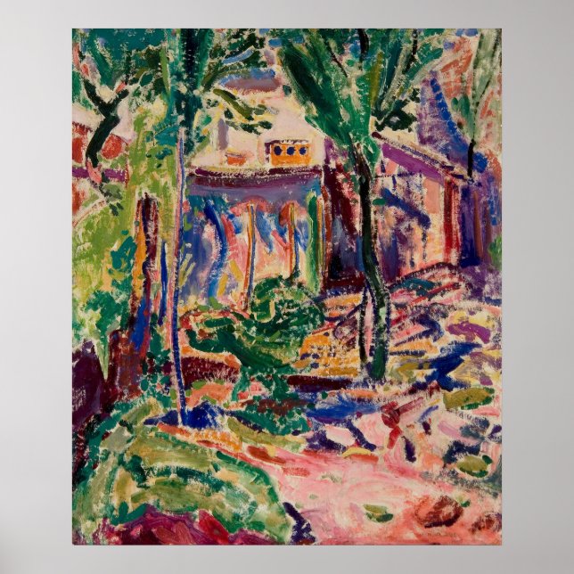 Maurers Landschaft mit Haus Poster (Vorne)