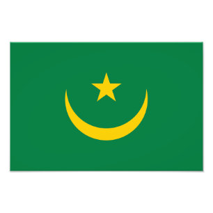 Mauretanien Alte Flagge Fotodruck