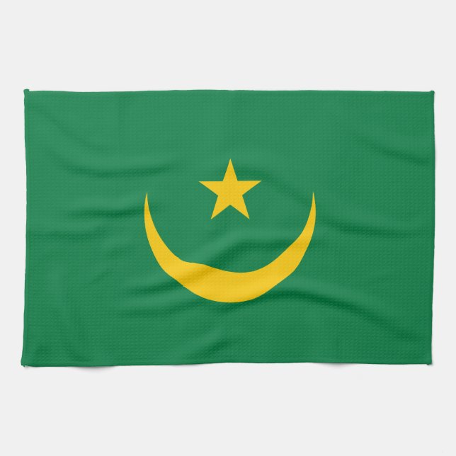 Mauretanien Alte Flagge Geschirrtuch (Horizontal)