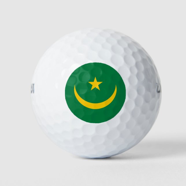 Mauretanien Alte Flagge Golfball (Vorderseite)