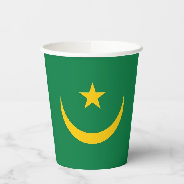 Mauretanien Alte Flagge Pappbecher (Links)
