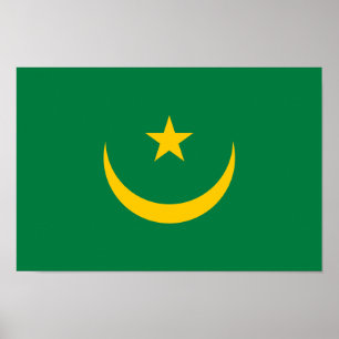 Mauretanien Alte Flagge Poster