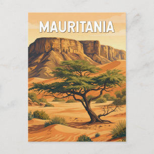 Mauretanien Illustration Reise Kunst Vintage Postkarte