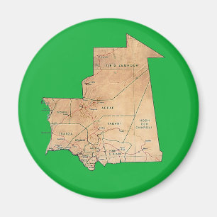 Mauretanien Map Magnet