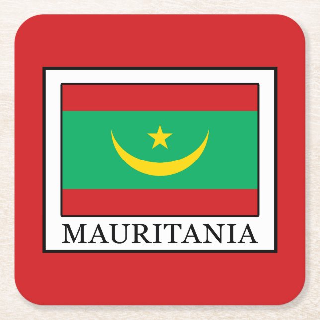 Mauretanien Rechteckiger Pappuntersetzer (Vorderseite)