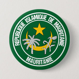 Mauretanien-RundEmblem Button