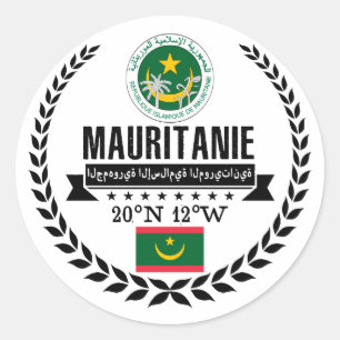 Mauretanien Runder Aufkleber