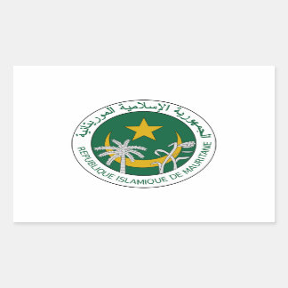 Mauretanien-Staatsangehörig-Siegel Rechteckiger Aufkleber