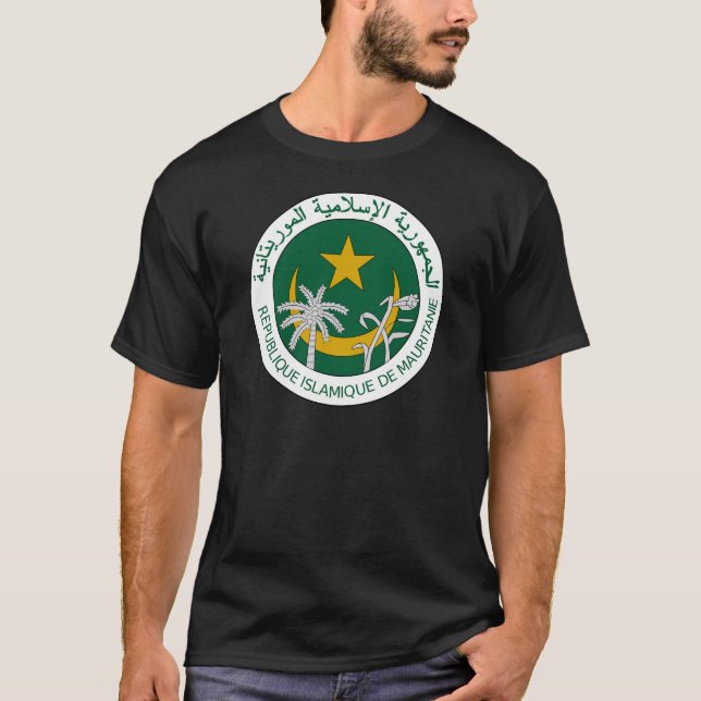 Mauretanien-Staatsangehörig-Siegel T-Shirt (Vorderseite)