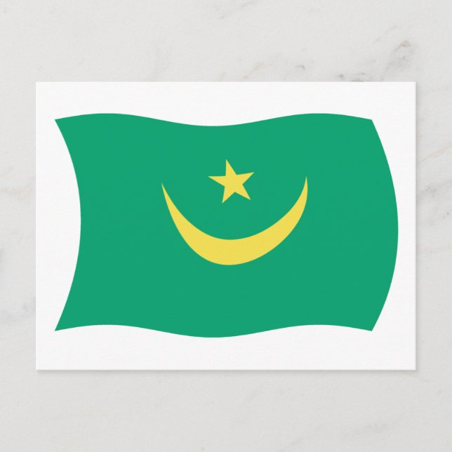 Mauretanienflagge Postkarte (Vorderseite)
