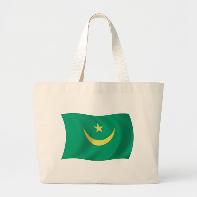 Mauretanienflagge Totbeutel Jumbo Stoffbeutel (Vorne)