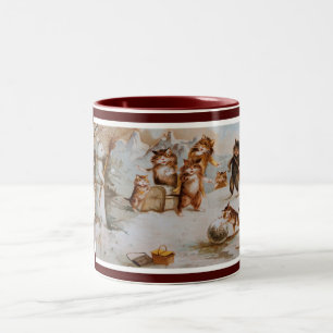 Maurice Boulangers Weihnachtskater Zweifarbige Tasse