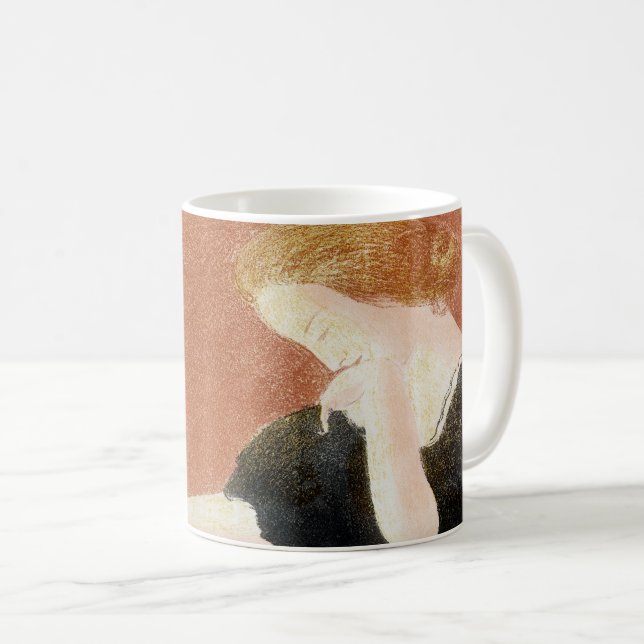 Maurice Denis, eine Frau, die eine Rose hält Kaffeetasse (VorderseiteRechts)