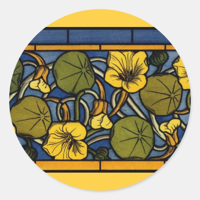 Maurice Pillard (dit Verneuil) Blumenart Nouvea Runder Aufkleber (Vorderseite)