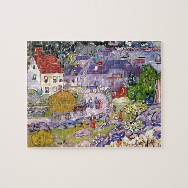 Maurice Prendergast- der Heu-Wagen Puzzle (Horizontal)