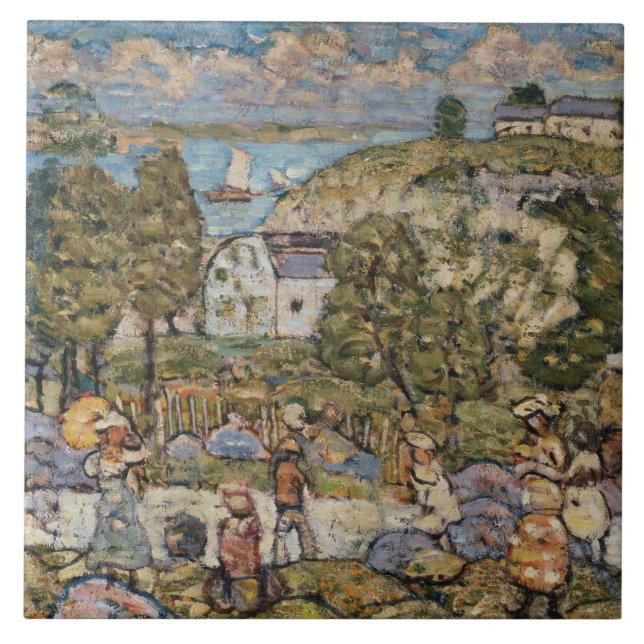 Maurice Prendergast - Landschaft Near Nahant Fliese (Vorderseite)
