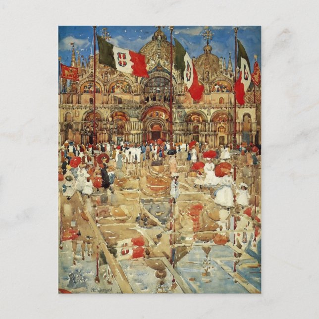 Maurice Prendergast - Sonnenschein und Regen Postkarte (Vorderseite)