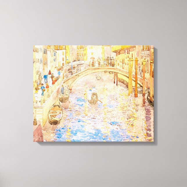 Maurice Prendergast's Venezianische Canal Scene Leinwanddruck (Vorderseite)