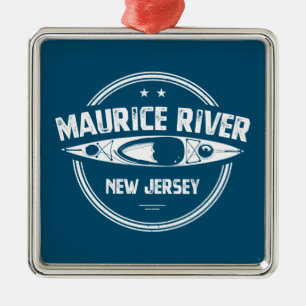 Maurice River New Jersey Kayaking Ornament Aus Metall