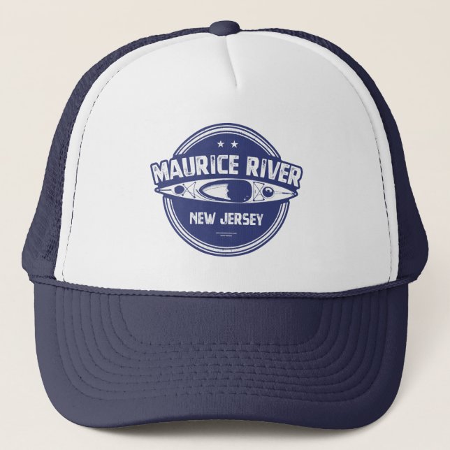 Maurice River New Jersey Kayaking Truckerkappe (Vorderseite)