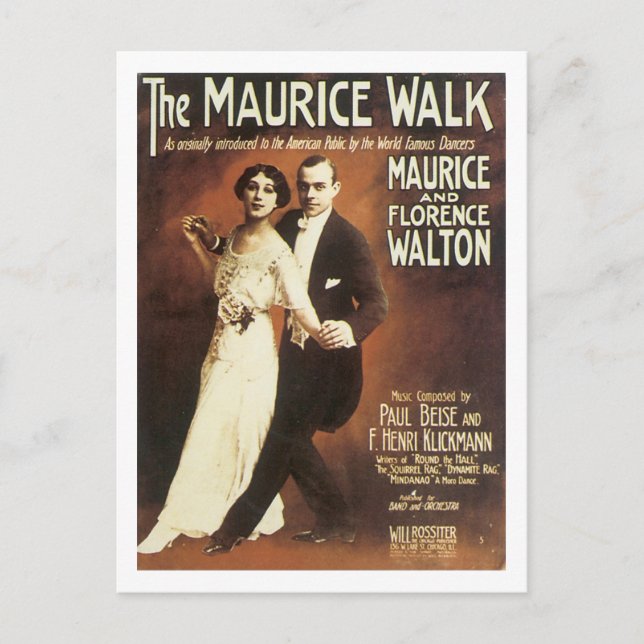 Maurice Walk Vintag Songbook Cover Postkarte (Vorderseite)