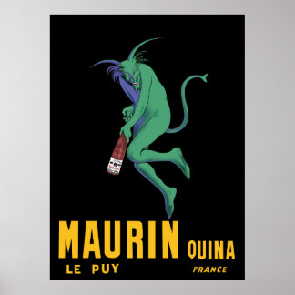 Maurin Quina Absinthe Französisches Werbeplakat Poster