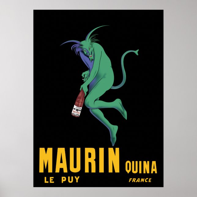 Maurin Quina Absinthe Französisches Werbeplakat Poster (Vorne)