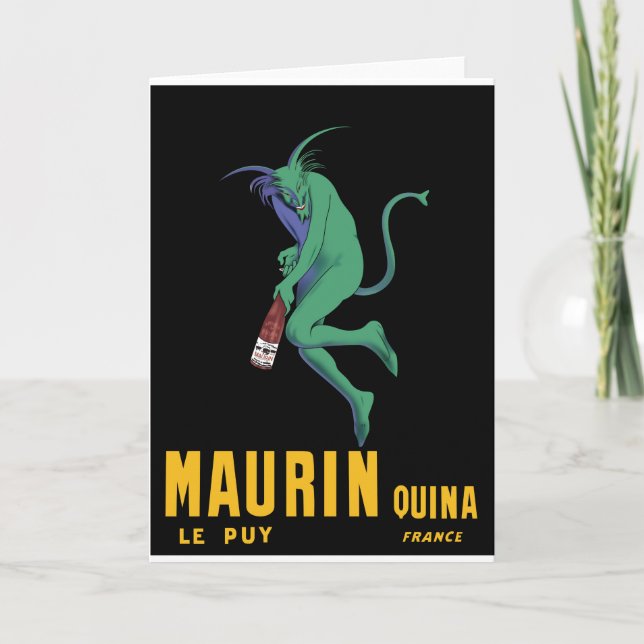 Maurin Quina - Cappiello 1906 - Absinthe Apertif Karte (Vorderseite)