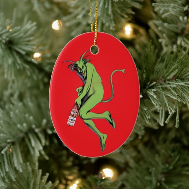 Maurin Quina Green Devil Keramik Ornament (Baum)
