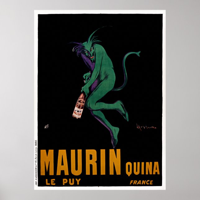 Maurin Quina Green Devil von Cappiello Poster (Vorne)