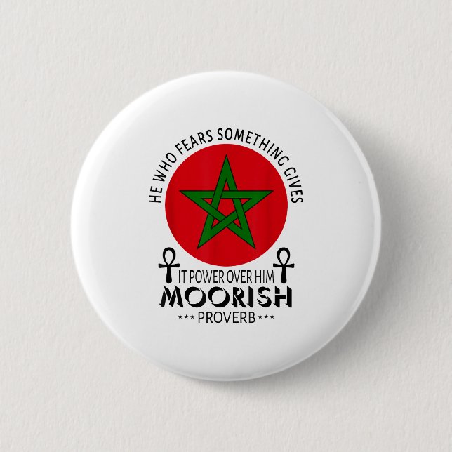 Maurische Amerikaner, die fürchten, Moors islamisc Button (Vorderseite)