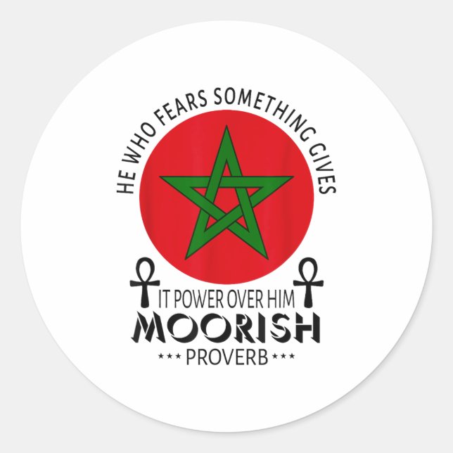 Maurische Amerikaner, die fürchten, Moors islamisc Runder Aufkleber (Vorderseite)