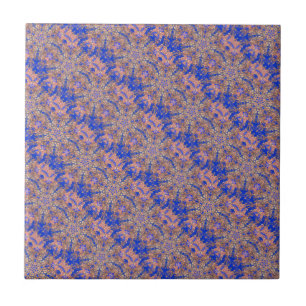 maurische diagonalblaue Kachel