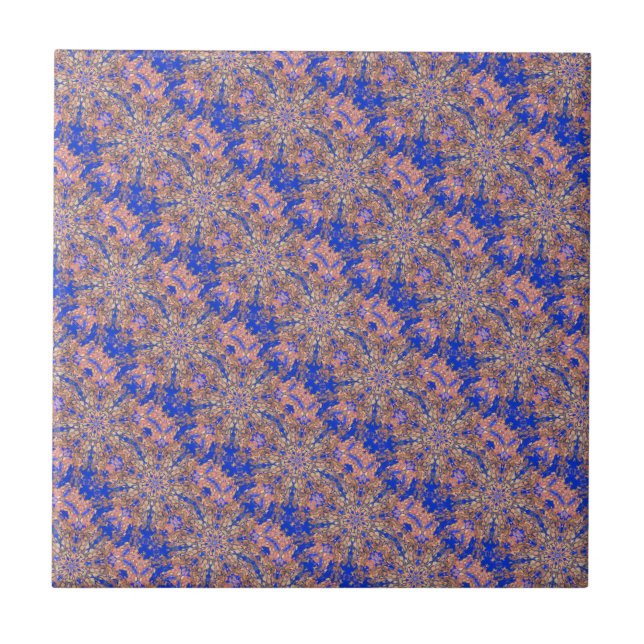 maurische diagonalblaue Kachel (Vorderseite)