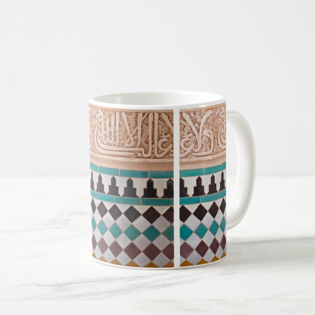 Maurische Mosaiksteinmuster Kaffeetasse (VorderseiteRechts)