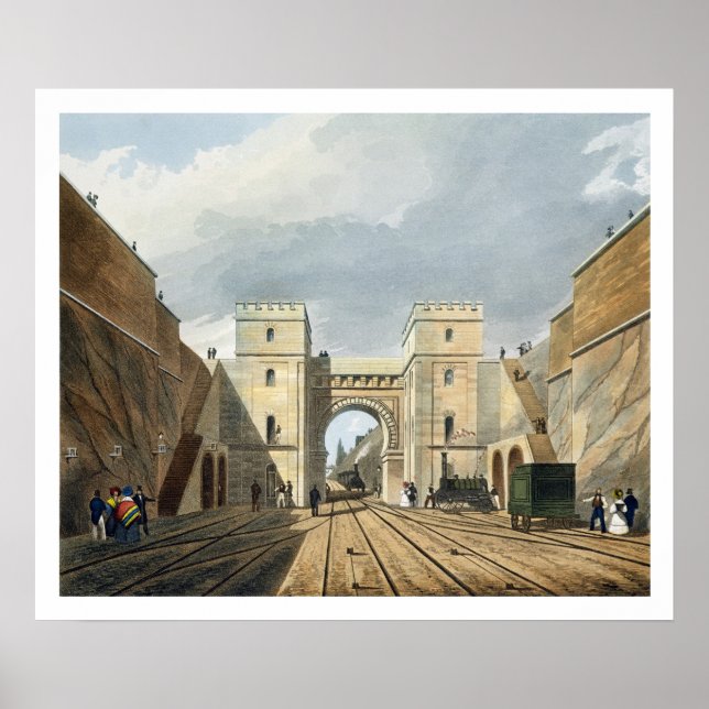 Maurischer Bogen, Blick vom Tunnel, Platte 10 für Poster (Vorne)