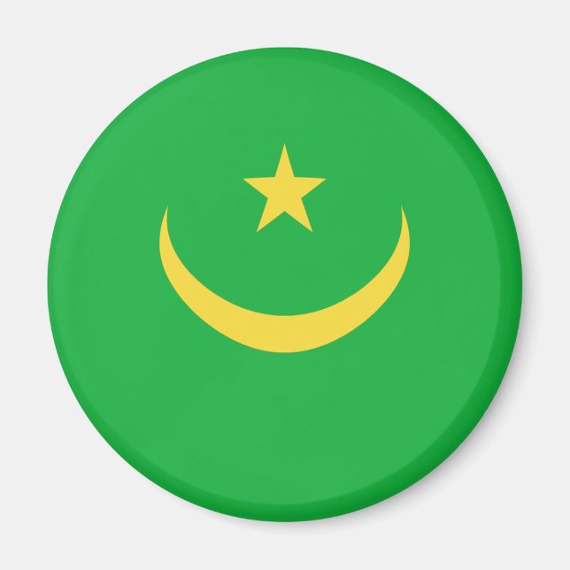 Mauritania Fisheye Flag Magnet (Vorne)